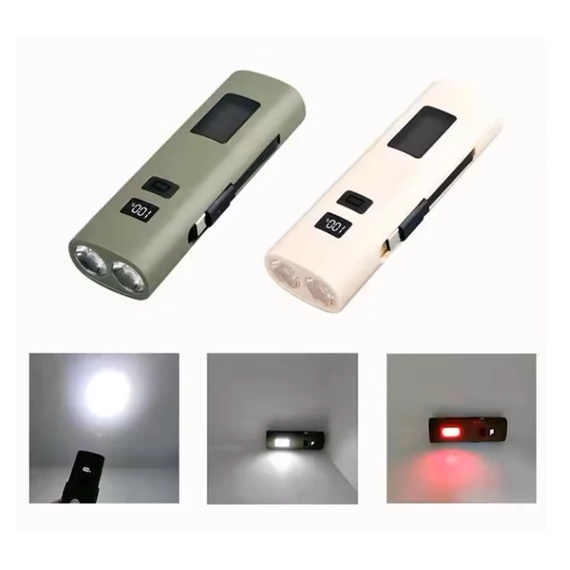 Bicikli lámpa és powerbank, 6 világítási funkcióval