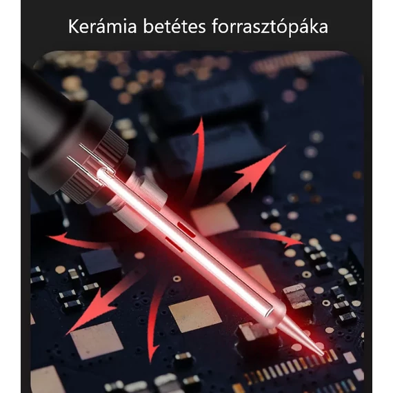  Forrasztópáka, 60W, LCD kijelző, állítható hőmérséklet 180°C-520°C