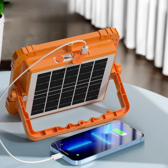 TGD-200W-SÁRGA | Napelemes munkalámpa | Powerbank funkció | LED