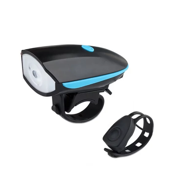 Kerékpár lámpa elektromos kürttel, XPE LED, 400 mAh akkumulátor, 450 lm